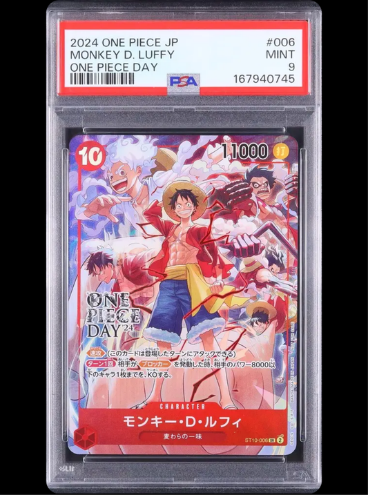 Promo Luffy One Piece Day 24 ST10-006 PSA9