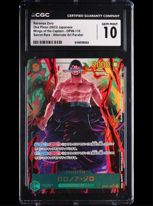 Zoro SEC alt OP06-118 CGC10