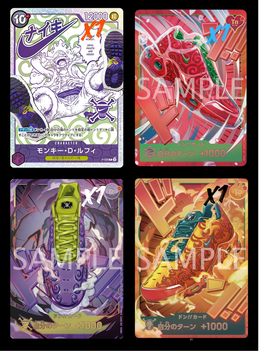 Set Promo Nike (Law/Ace/Luffy/Nikka) x1 (précommande)