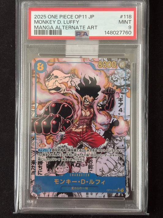 Luffy Manga op11-118 PSA 9