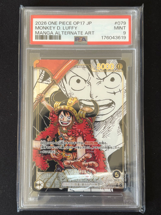 Luffy Manga Leader PSA 9 OP17-079