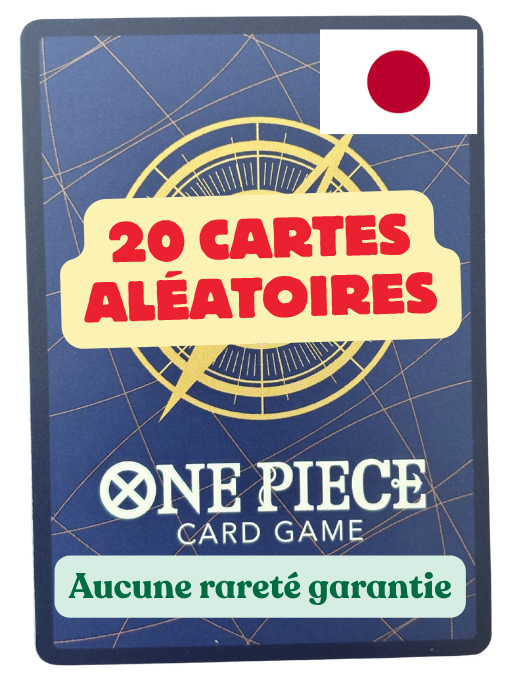 Pack de 20 cartes aléatoire japonaises One Piece