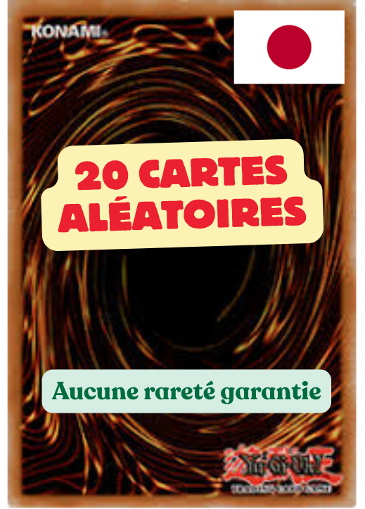 Pack de 20 cartes aléatoire japonaises Yu-Gi-Oh!